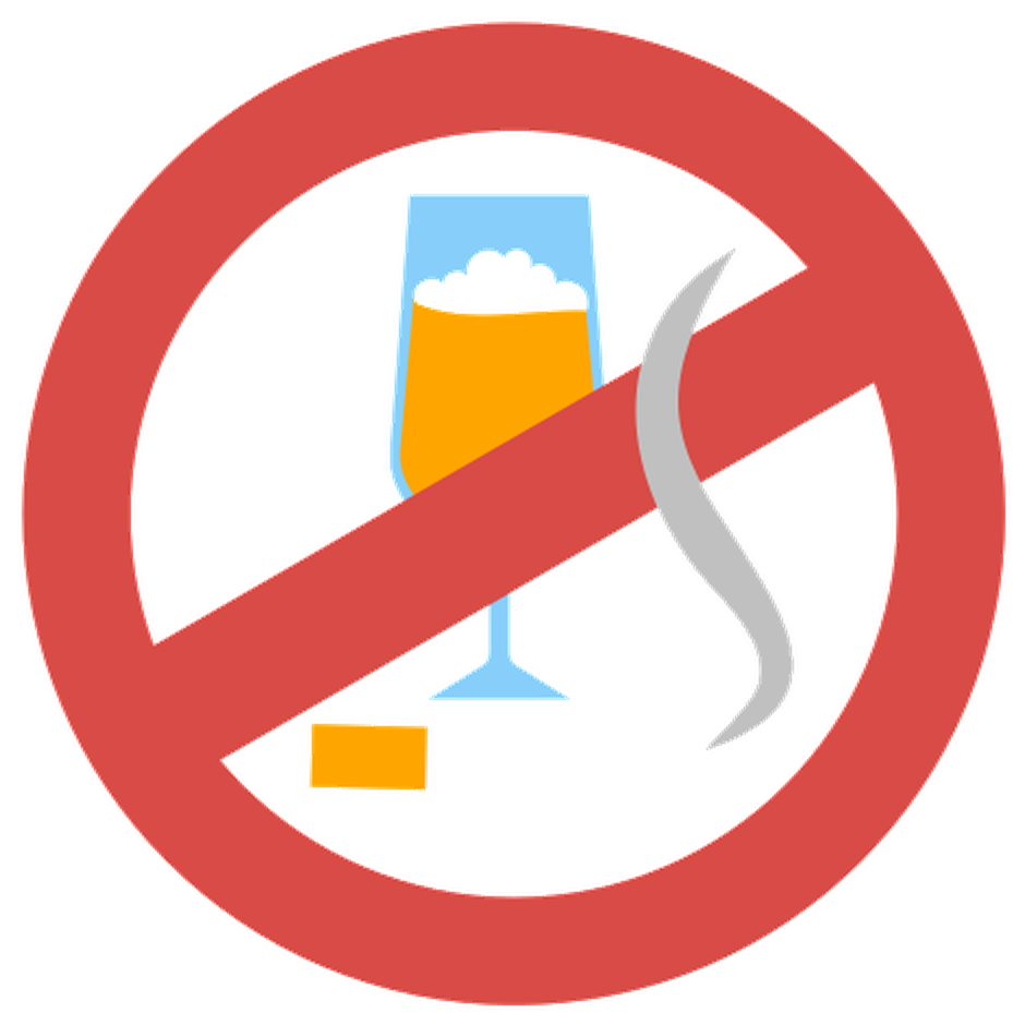 No smoking and no alcohol icons