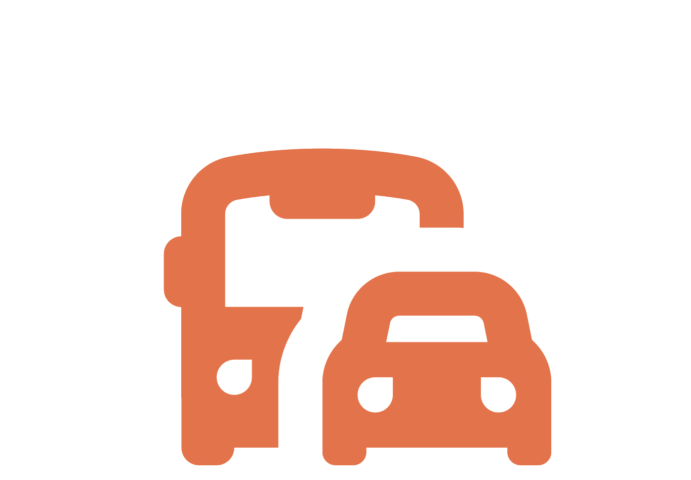 Bus and car transportation icon