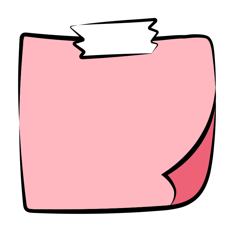 Sticky note illustration