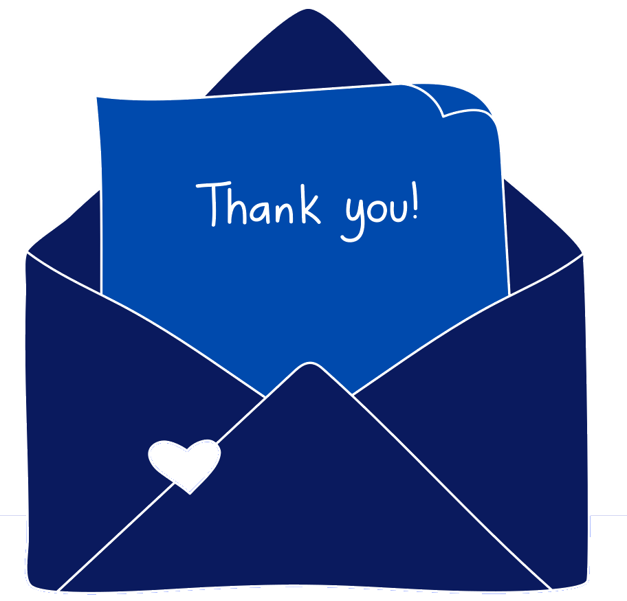 Thank you card illustration