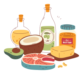 Oils and foods illustration