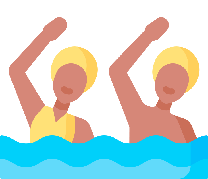 Aqua fitness exercise in pool