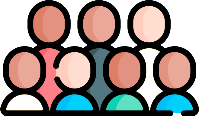 Diverse community group icons